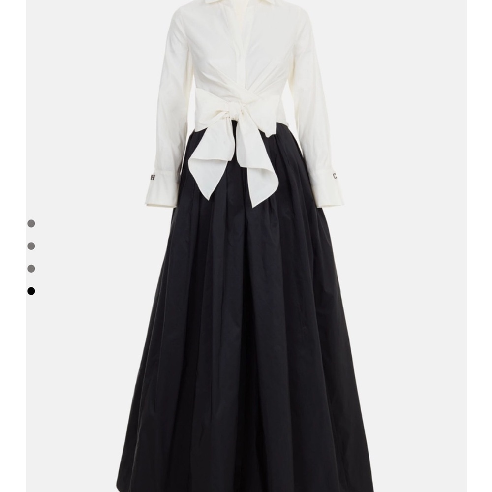 Carolina Herrera Elegant Black and White Women's Dress